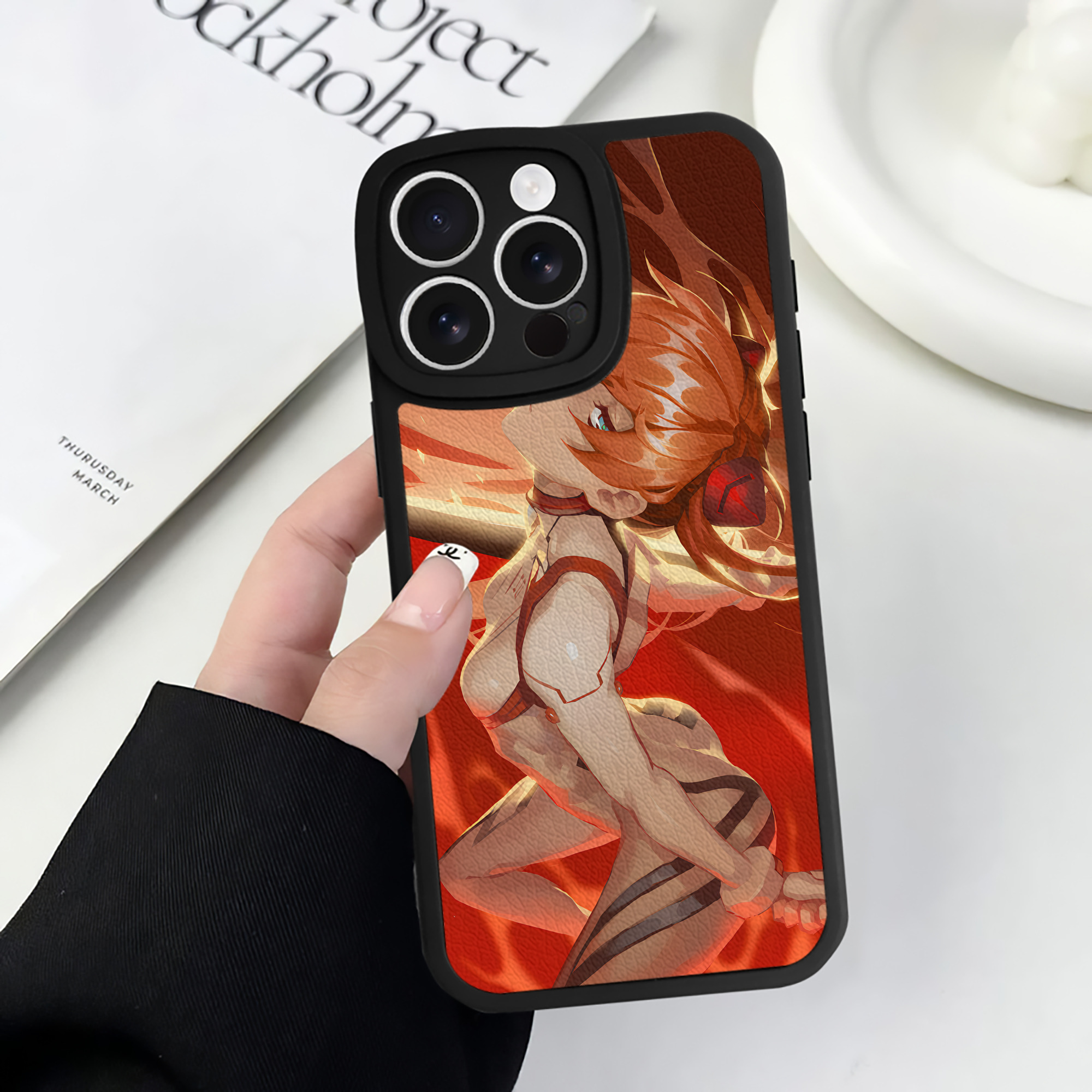 （画像用） EVA 新世紀エヴァンゲリオン 【iPhone 16シリーズ対応】シリコンスマホケース（レザー調） 材質：シリコン